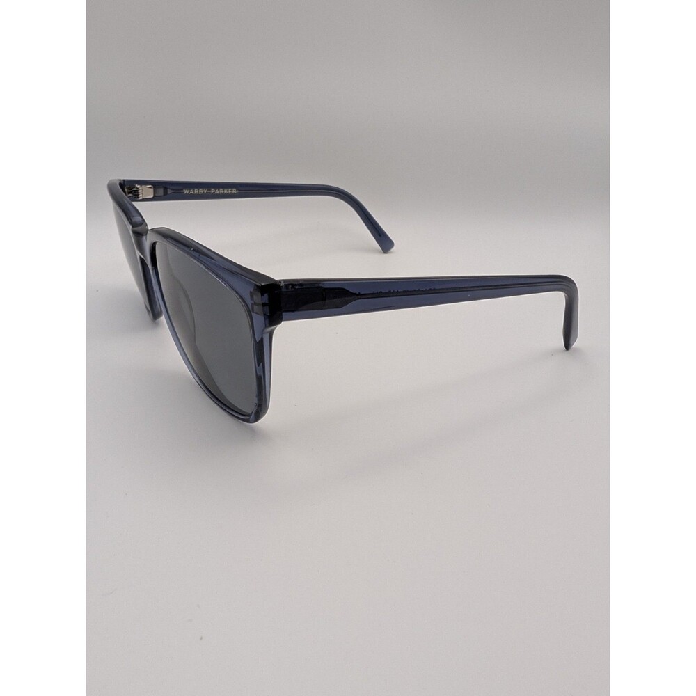 Warby Parker Barkley W 754 Square Sunglasses Blue Frame Gray Tinted - Picture 5 of 10